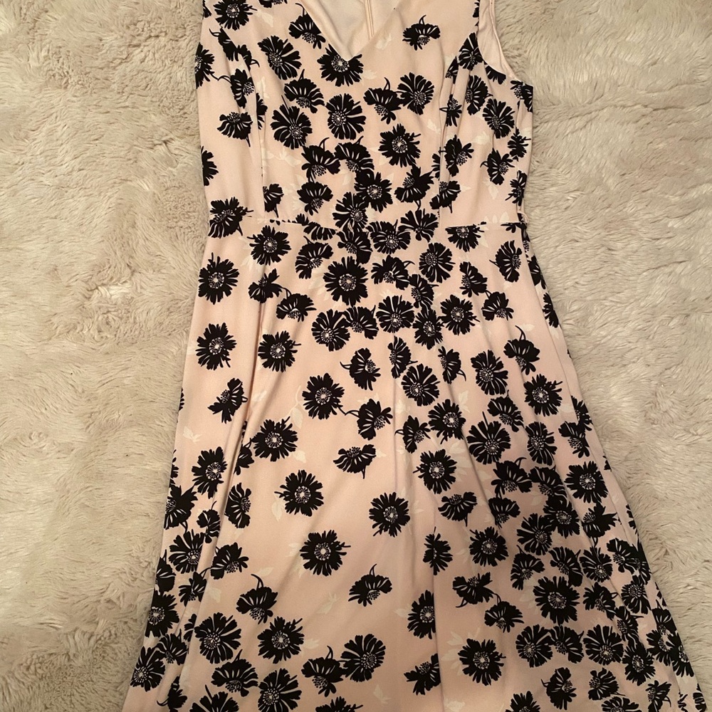 Tommy Hilfiger Pink and Black Floral Midi Dress